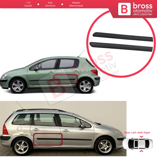 Peugeot 307 3A/C 3E 3H 2000-2012 4/5 Kapı 8546H5 8546H6 İçin Sağ Sol Arka Kapı Bandı Çıtası