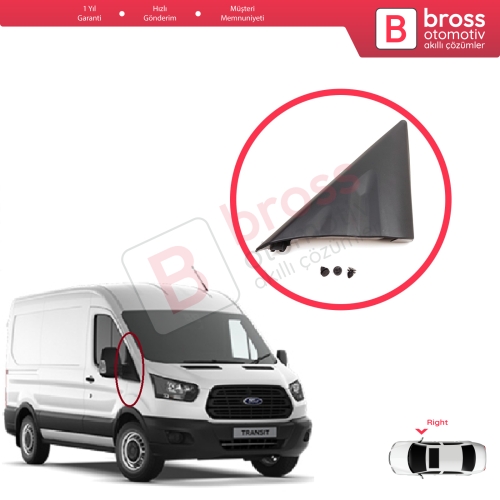 Ford Transit MK8 T18 V363 2013-2024 2016818 için Sağ Yan Ayna Kapı Köşe Üçgen Plastiği Bakaliti