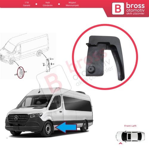 Mercedes Sprinter 907 910 VW Crafter SY SZ 2017-On 9108890000 için Ön Sol Tekerlek Çamurluk Paçalık