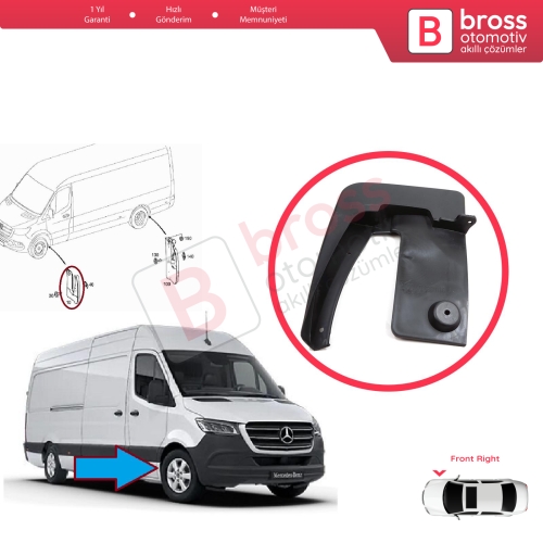 Mercedes Sprinter 907 910 VW Crafter SY SZ 2017-On 9108890100 için Ön Sağ Tekerlek Çamurluk Paçalık