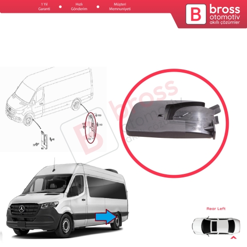 Mercedes Sprinter 907 910 VW Crafter SY SZ 2017-On A9078890200 için Arka Sol Tekerlek Çamurluk Paçalık