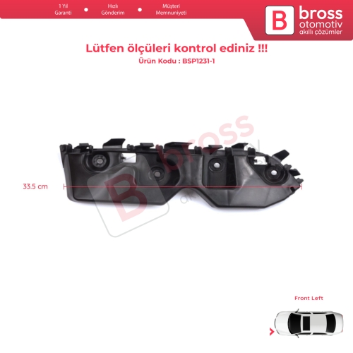 Renault Dacia Duster MK1 HS 2010-2017 622230010R için Ön Sol Tampon İç Bağlantı Braket Ayağı