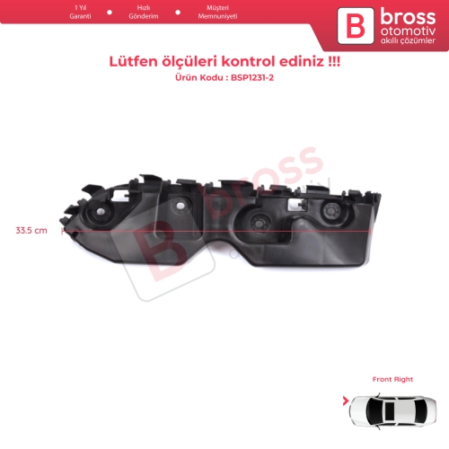 Renault Dacia Duster MK1 HS 2010-2017 622220011R için Ön Sağ Tampon İç Bağlantı Braket Ayağı 