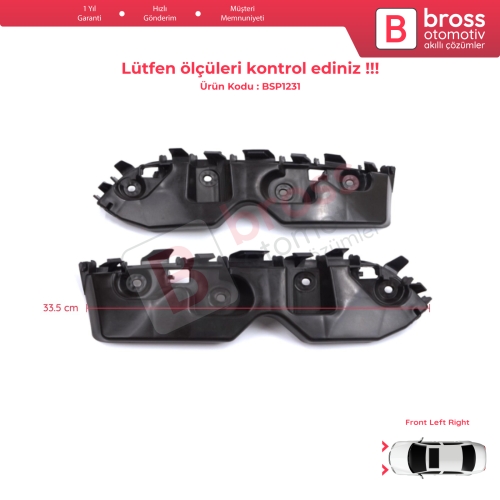 Renault Dacia Duster MK1 HS 2010-2017 622230010R 622220011R için Ön Sağ Sol Tampon İç Bağlantı Braket Ayağı 