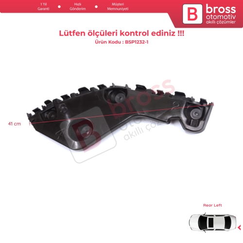 Renault Dacia Duster MK1 HS 2010-2017 622210009R için Arka Sol Tampon İç Bağlantı Braket Ayağı