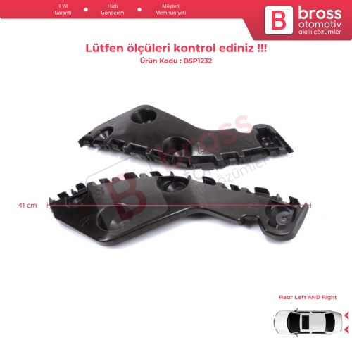 Renault Dacia Duster MK1 HS 2010-2017 622200010R 622210009R için Arka Sağ Sol Tampon İç Bağlantı Braket Ayağı 