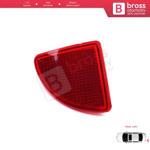 Renault Kangoo MK1 Express Nissan Kubistar X76 Dacia Logan MK1 KS MCV Van 2004-2008 7700308720 için Arka Sol Tampon Reflektörü