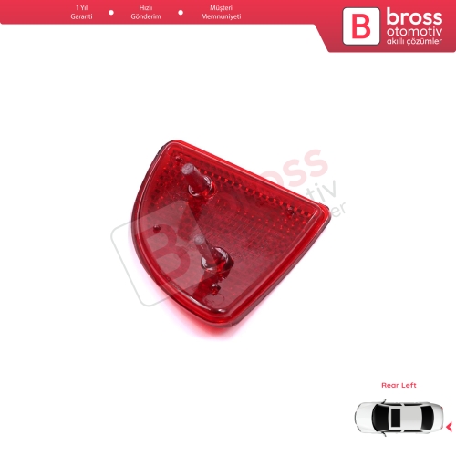 Renault Kangoo MK1 Express Nissan Kubistar X76 Dacia Logan MK1 KS MCV Van 2004-2008 7700308720 için Arka Sol Tampon Reflektörü