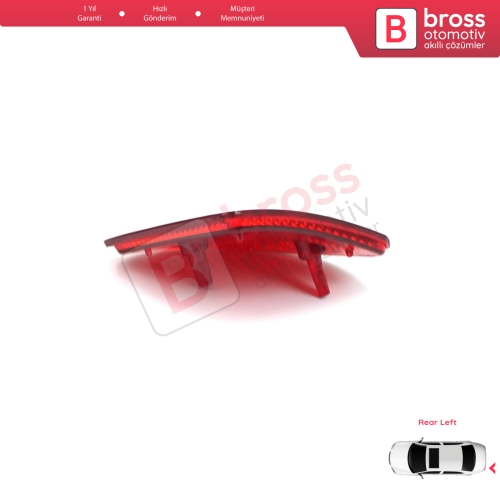 Renault Kangoo MK1 Express Nissan Kubistar X76 Dacia Logan MK1 KS MCV Van 2004-2008 7700308720 için Arka Sol Tampon Reflektörü