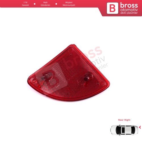 Renault Kangoo MK1 Express Nissan Kubistar X76 Dacia Logan MK1 KS MCV Van 2004-2008 7700308719 için Arka Sağ Tampon Reflektörü