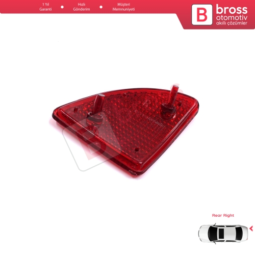 Renault Kangoo MK1 Express Nissan Kubistar X76 Dacia Logan MK1 KS MCV Van 2004-2008 7700308719 için Arka Sağ Tampon Reflektörü