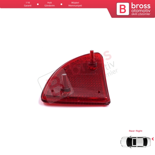 Renault Kangoo MK1 Express Nissan Kubistar X76 Dacia Logan MK1 KS MCV Van 2004-2008 7700308719 için Arka Sağ Tampon Reflektörü
