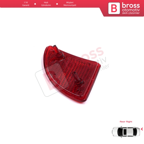 Renault Kangoo MK1 Express Nissan Kubistar X76 Dacia Logan MK1 KS MCV Van 2004-2008 7700308719 için Arka Sağ Tampon Reflektörü