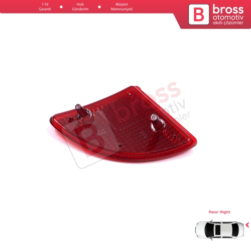 Renault Kangoo MK1 Express Nissan Kubistar X76 Dacia Logan MK1 KS MCV Van 2004-2008 7700308719 için Arka Sağ Tampon Reflektörü