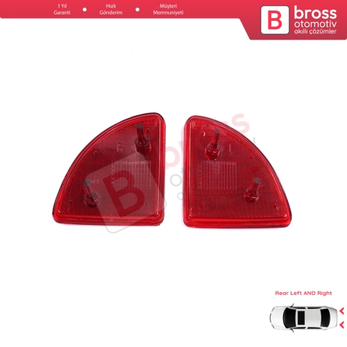 Renault Kangoo MK1 Express Nissan Kubistar X76 Dacia Logan MK1 KS MCV Van 2004-2008 77003087207700308719 için Arka Sağ Sol Tampon Reflektörü
