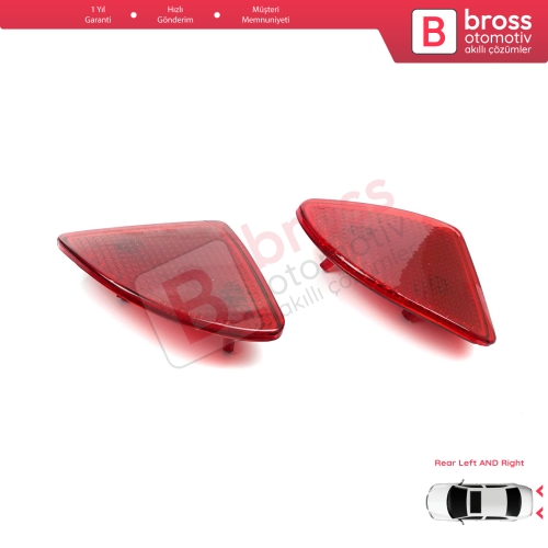 Renault Kangoo MK1 Express Nissan Kubistar X76 Dacia Logan MK1 KS MCV Van 2004-2008 77003087207700308719 için Arka Sağ Sol Tampon Reflektörü