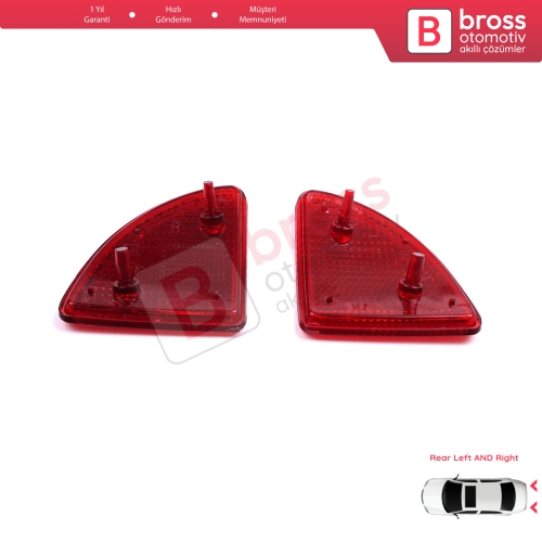 Renault Kangoo MK1 Express Nissan Kubistar X76 Dacia Logan MK1 KS MCV Van 2004-2008 77003087207700308719 için Arka Sağ Sol Tampon Reflektörü
