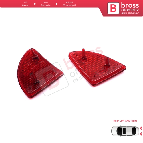 Renault Kangoo MK1 Express Nissan Kubistar X76 Dacia Logan MK1 KS MCV Van 2004-2008 77003087207700308719 için Arka Sağ Sol Tampon Reflektörü
