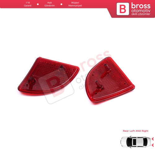 Renault Kangoo MK1 Express Nissan Kubistar X76 Dacia Logan MK1 KS MCV Van 2004-2008 77003087207700308719 için Arka Sağ Sol Tampon Reflektörü