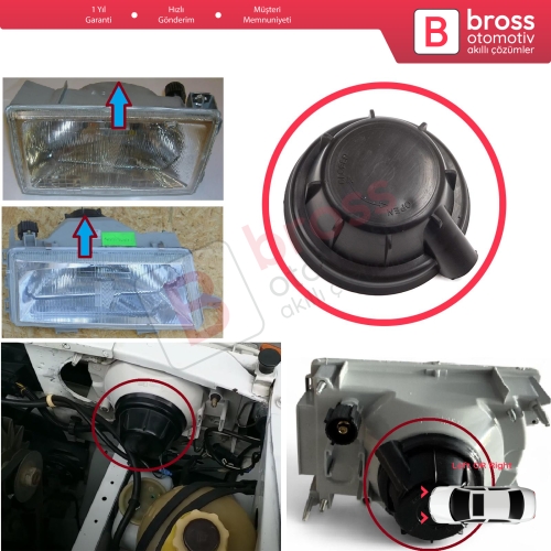 Renault 9 R9 L42 1981-1993 7701029560 İçin Ön Far Toz Koruma Arka Plastik Kapağı