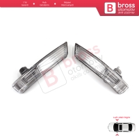 Ford Focus 2007-2020 Mondeo MK4 2007-2015 1872845 1872847 İçin Yan Ayna Sinyali Beyaz Sağ ve Sol 