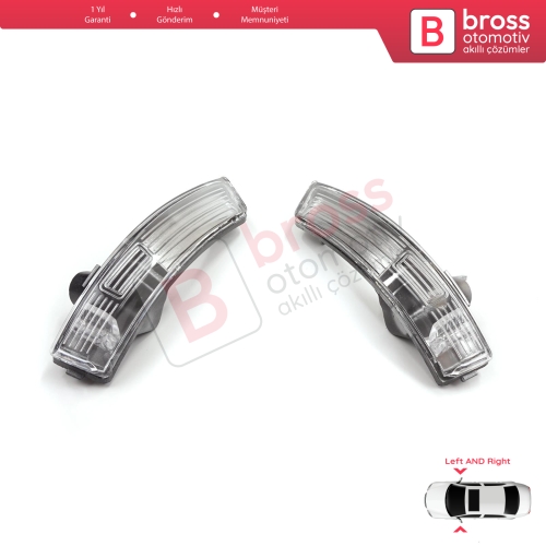 Ford Focus 2007-2020 Mondeo MK4 2007-2015 1872845 1872847 İçin Yan Ayna Sinyali Beyaz Sağ ve Sol 