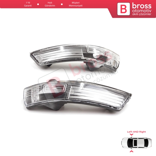 Ford Focus 2007-2020 Mondeo MK4 2007-2015 1872845 1872847 İçin Yan Ayna Sinyali Beyaz Sağ ve Sol 