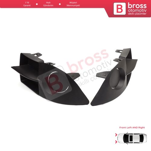 Renault Clio II Phase 4 Symbol MK1 2006-2008 7702295498 için Ön Tampon Sol Sağ Sis Far Çerçeve Kapağı