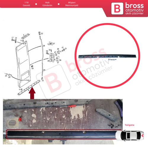 Mercedes Sprinter W901 W902 W903 W904 VW LT MK2 1996-2006 9017660119 İçin Arka Bagaj Kapı Alt Plaka Eşik Kaplama Bakaliti