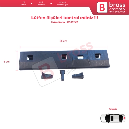 Mercedes Sprinter W901 W902 W903 W904 VW LT MK2 1996-2006 9017660219 İçin Arka Bagaj Kapı Üst Plaka Kaplama Bakaliti