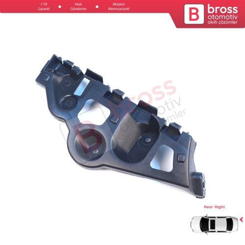 Renault Dacia Sandero MK2 B52 B8 2012-2016 Makyajsız Kasa 850440810R  için Arka Sağ Tampon İç Bağlantı Braket Ayağı