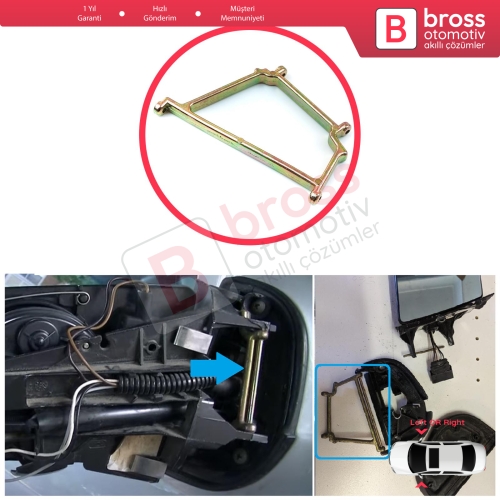 Mercedes W210 S210 W202 S202 W140 için Katlanır Yan Dikiz Ayna Destek Onarım Metal Çerçeve Braketi Sol veya Sağ