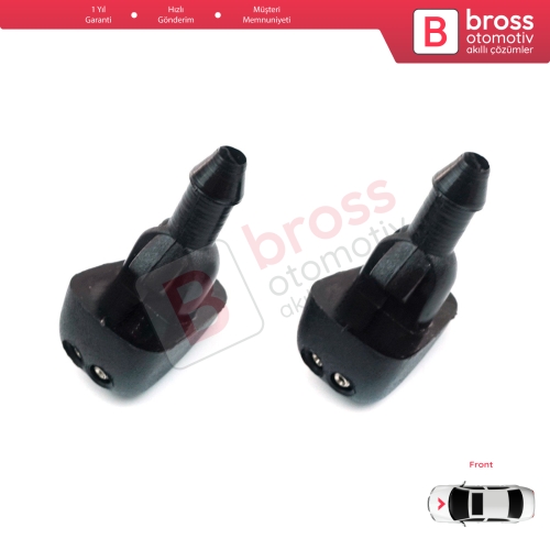 Ford Transit T E 1985-2000 Tourneo 1994-2014 86VB17666BB İçin 2 Adet Ön Cam Silecek Su Fıskiye Memesi