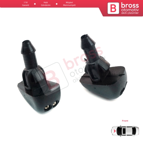 Ford Transit T E 1985-2000 Tourneo 1994-2014 86VB17666BB İçin 2 Adet Ön Cam Silecek Su Fıskiye Memesi