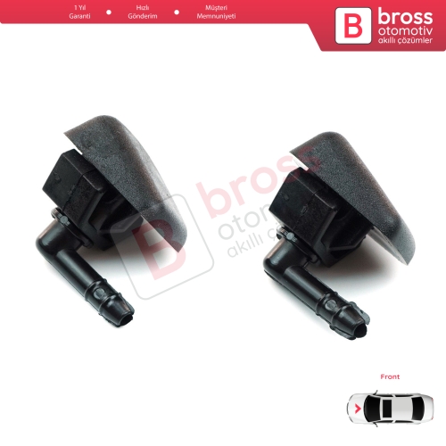 Fiat Citroen Peugeot Alfa Romeo Ypsilon 735277664 6438J0 46454320 7767818 İçin 2 Adet Ön Cam Silecek Su Fıskiye Memesi