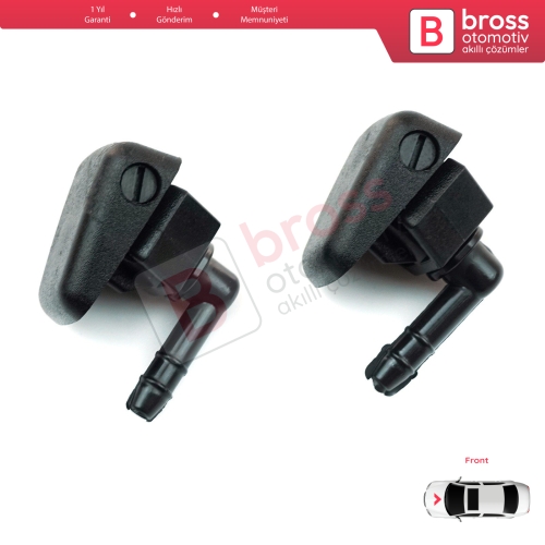Fiat Citroen Peugeot Alfa Romeo Ypsilon 735277664 6438J0 46454320 7767818 İçin 2 Adet Ön Cam Silecek Su Fıskiye Memesi