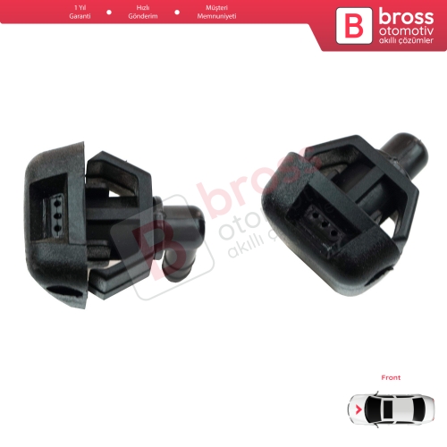 Fiat Citroen Peugeot Alfa Romeo Ypsilon 735277664 6438J0 46454320 7767818 İçin 2 Adet Ön Cam Silecek Su Fıskiye Memesi