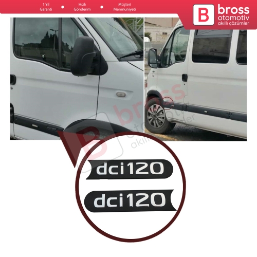 Renault Master 2 İçin 2 Adet Siyah dci120 Çıta Amlem Yazı 8200252122