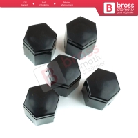 Opel İçin 5 Adet Siyah Plastik Bijon Kapağı 1008209, 90343694 22.30 mm* 17mm