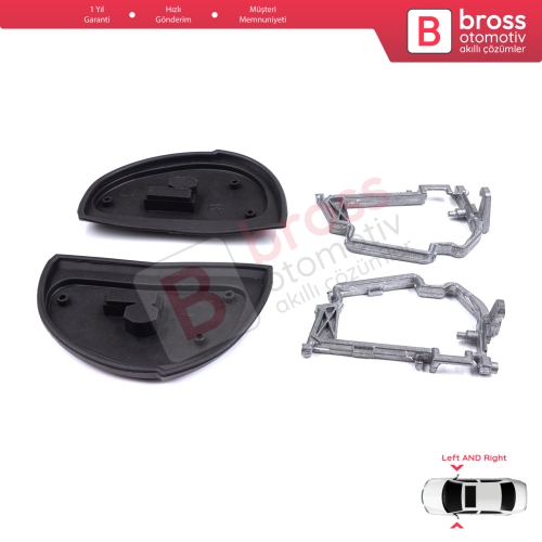 Mercedes W210 S210 W140 W202 S202 SL R129 Makyajlı Kasa İçin Yan Dikiz Aynası Kauçuk Contası Metal Çerçeve Braketi