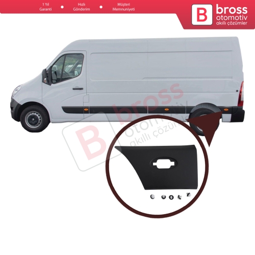 Renault Master MK3 Movano B NV400 için Arka Çamurluk Bandı Çıtası Sol 768F20007R