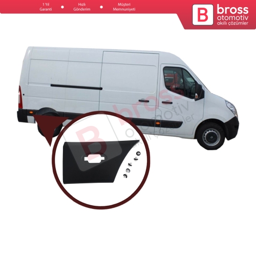 Renault Master MK3 Movano B NV400 için Arka Çamurluk Bandı Çıtası Sağ 768F30007R