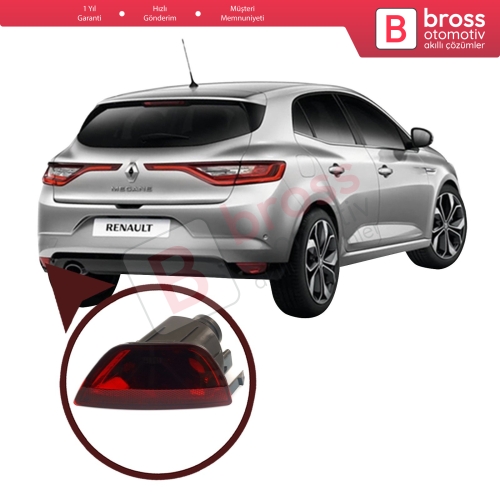 Renault Megane 3 4/5 Kapı için Arka Tampon Sis Farı Sol 265850009R