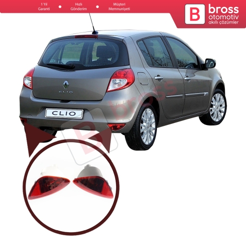 Renault Clio 3 için Arka Tampon Sis Farı 8200776055, 8200776054