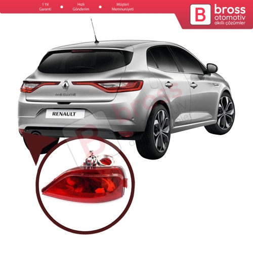Renault Megane MK4 HB için Arka Tampon Sis Farı Sol 265852501R