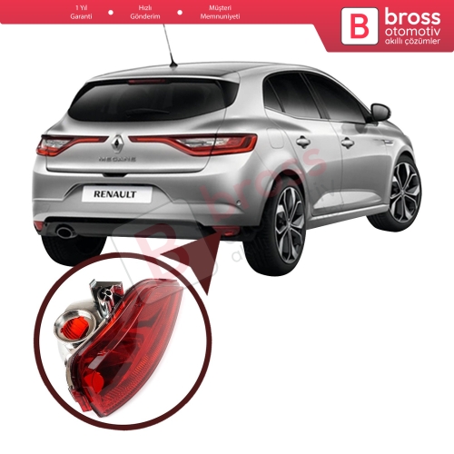 Renault Megane MK4 HB için Arka Tampon Sis Farı Sağ 265804720R