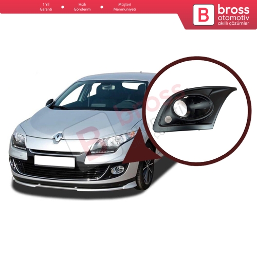 Renault Megane 3 için Ön Sol Sis Farı Çerçevesi Sensörlü 620726677R