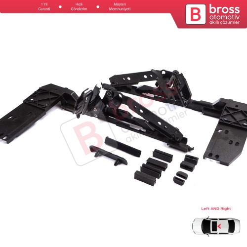 Mercedes E Class W124 S124 C124 190 W201 1247800512 1247800612 İçin Sunroof Kaldırma Ayak Tamir Seti Bağlantı Saçlı