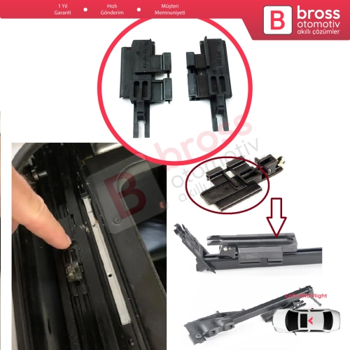 BMW 5 Series E39 1996-2003 4/5 Kapı X5 E53 2000-2006 811694522 811694523 İçin Sağ Sol Sunroof Sürgülü Tavan Kılavuz Rayı Kaldırma Kolu Tamir Klipsi