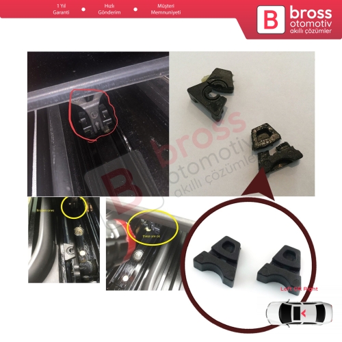 Mercedes CLA A C E Class W176 W177 W205 C207 C117 İçin 2 Adet Sunroof Kızak Tamir Braket Klipsi